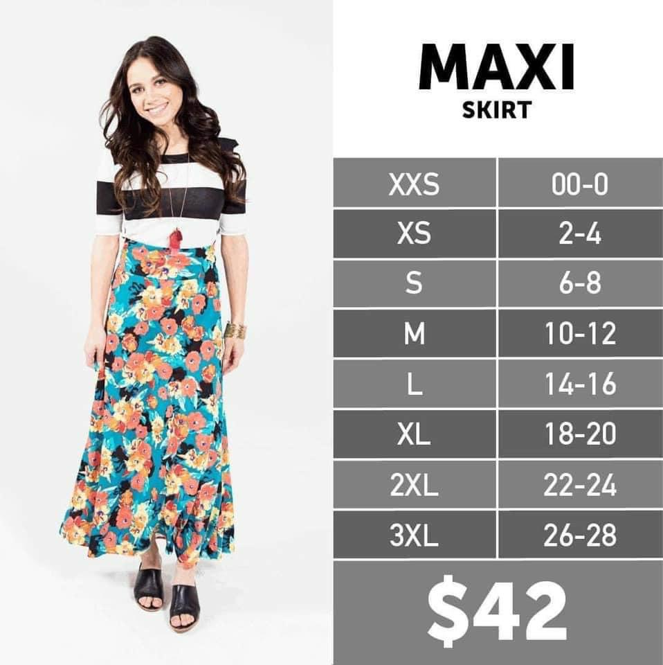 Lularoe maxi skirt xxs hotsell