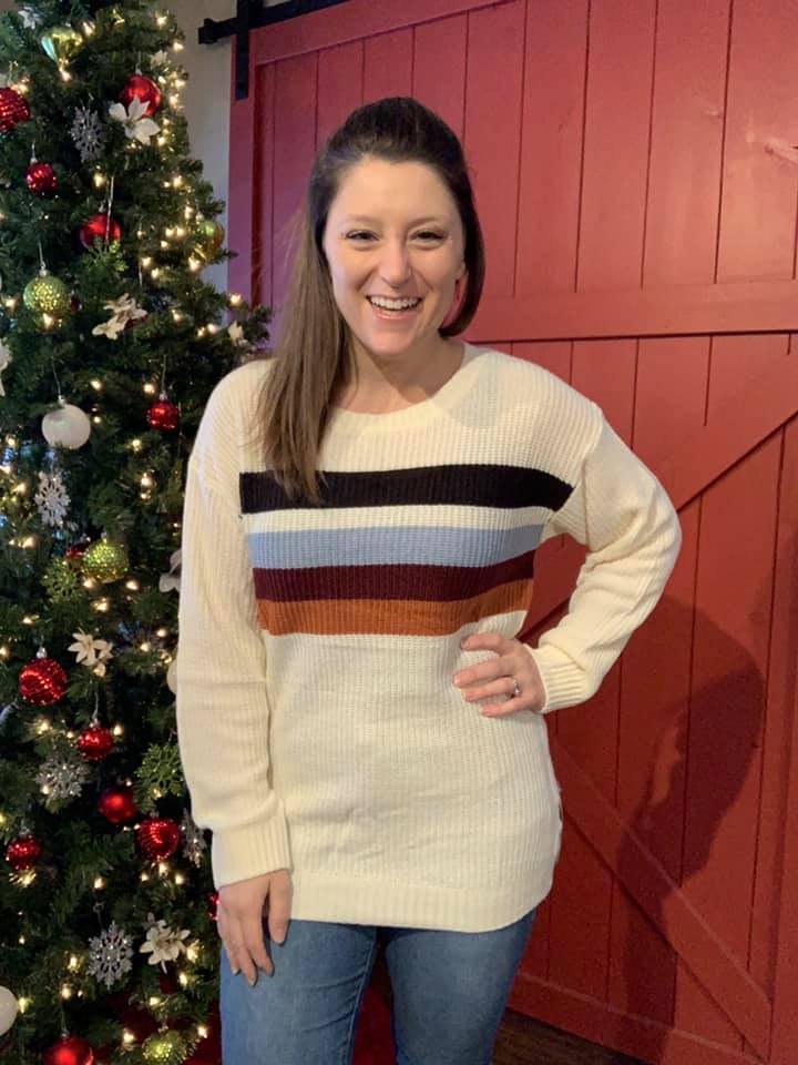 MARIAH SWEATER - MULTI-STRIPE