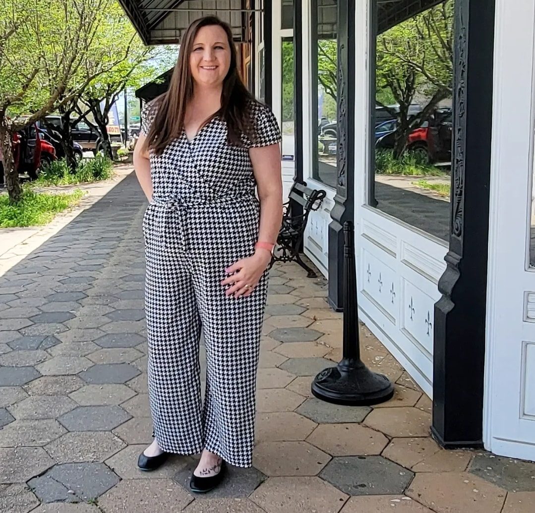 KAREN JUMPSUIT - HOUNDSTOOTH