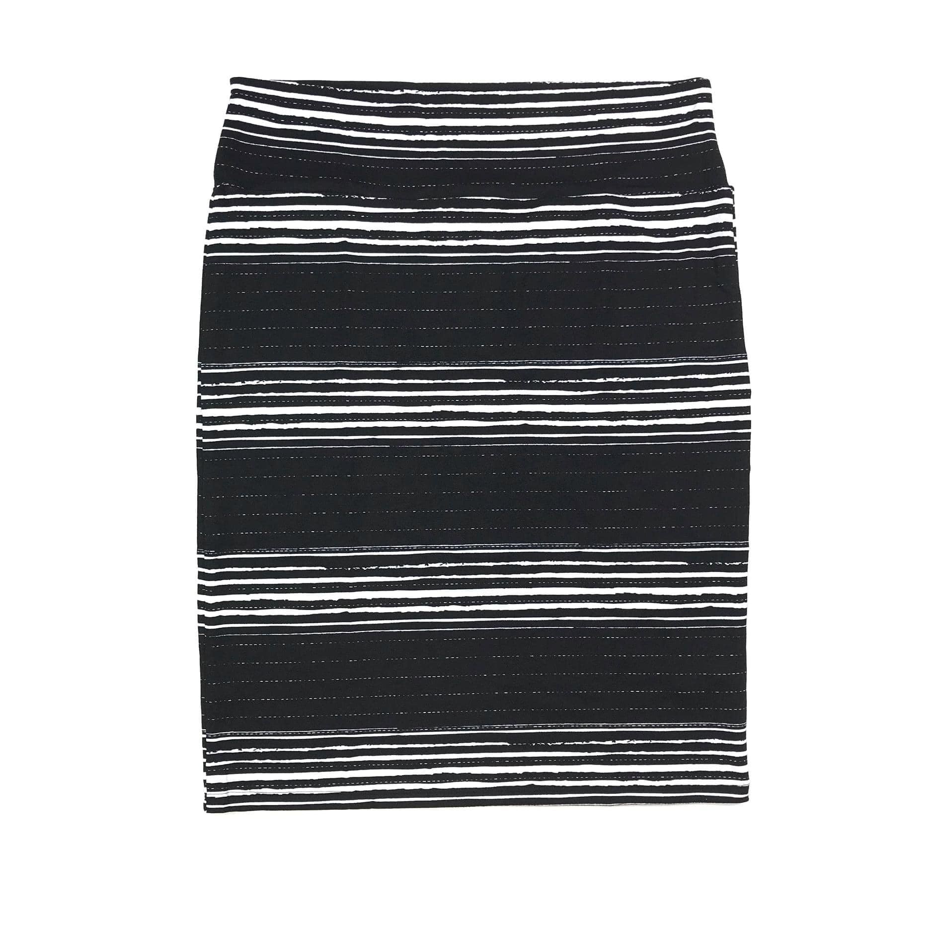 CASSIE PENCIL SKIRT -  BLACK & WHITE STRIPES