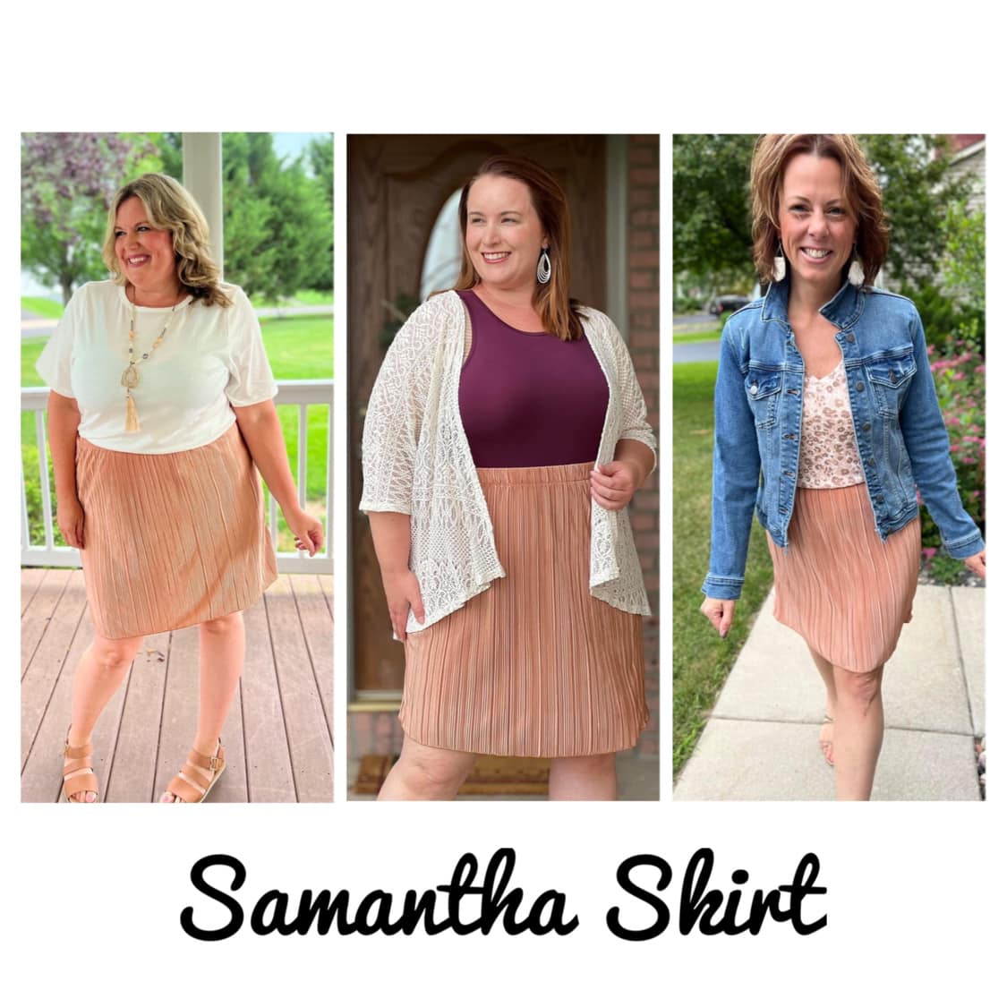 Samantha Plissé Skirt - CHAMPAGNE