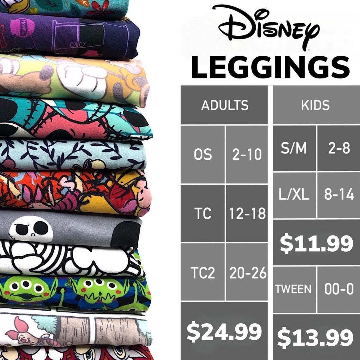 Cheapest OS Disney LuLaRoe leggings