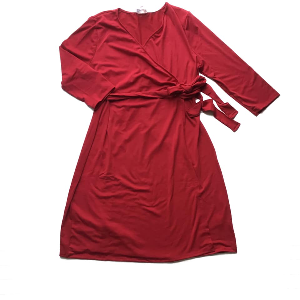 MICHELLE WRAP DRESS - RED