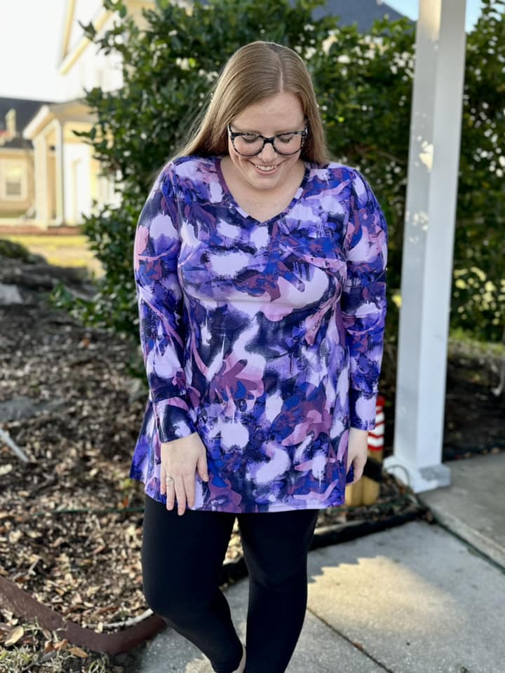 ELIZABETH TUNIC - PURPLE PRINT