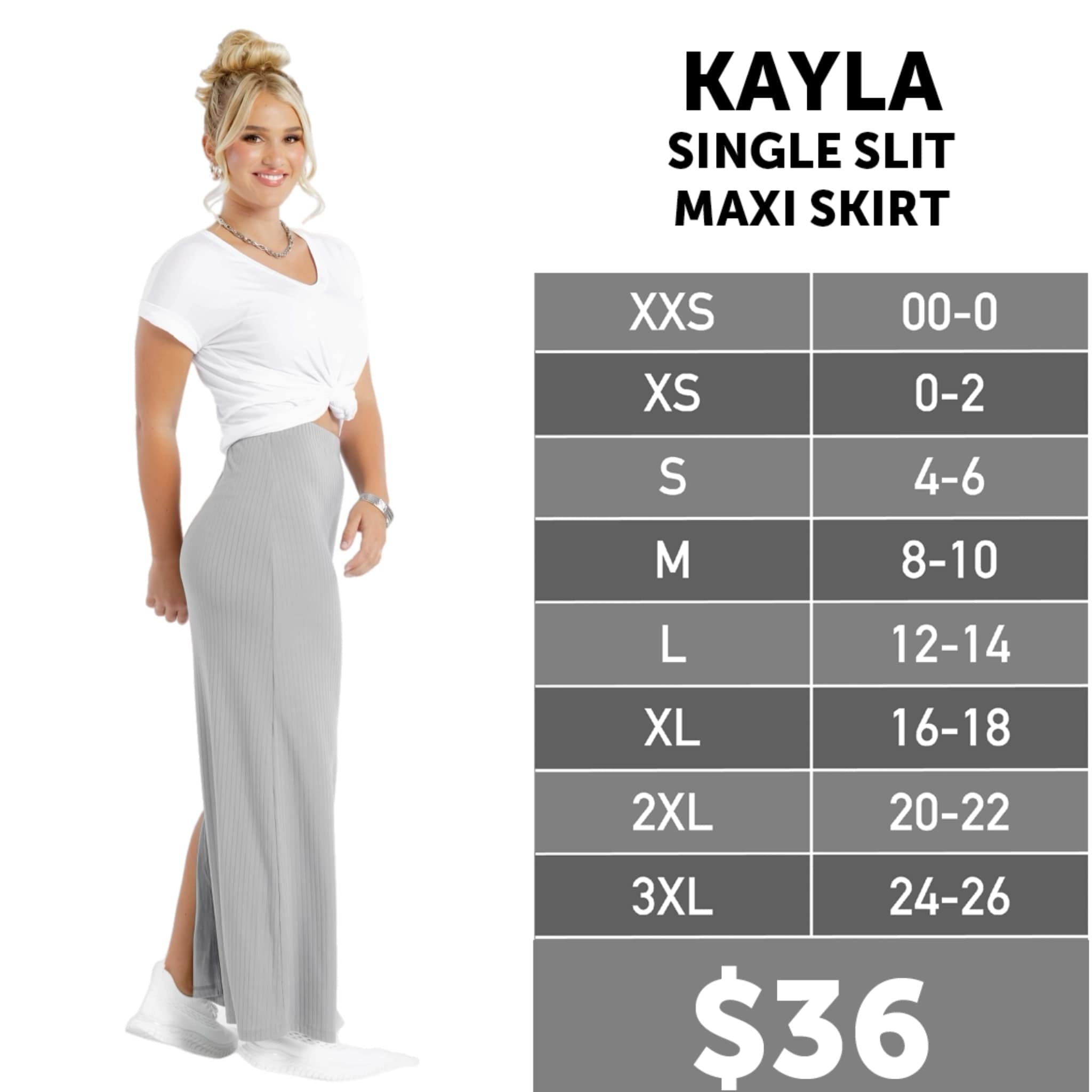 KAYLA MAXI SLIT SKIRT