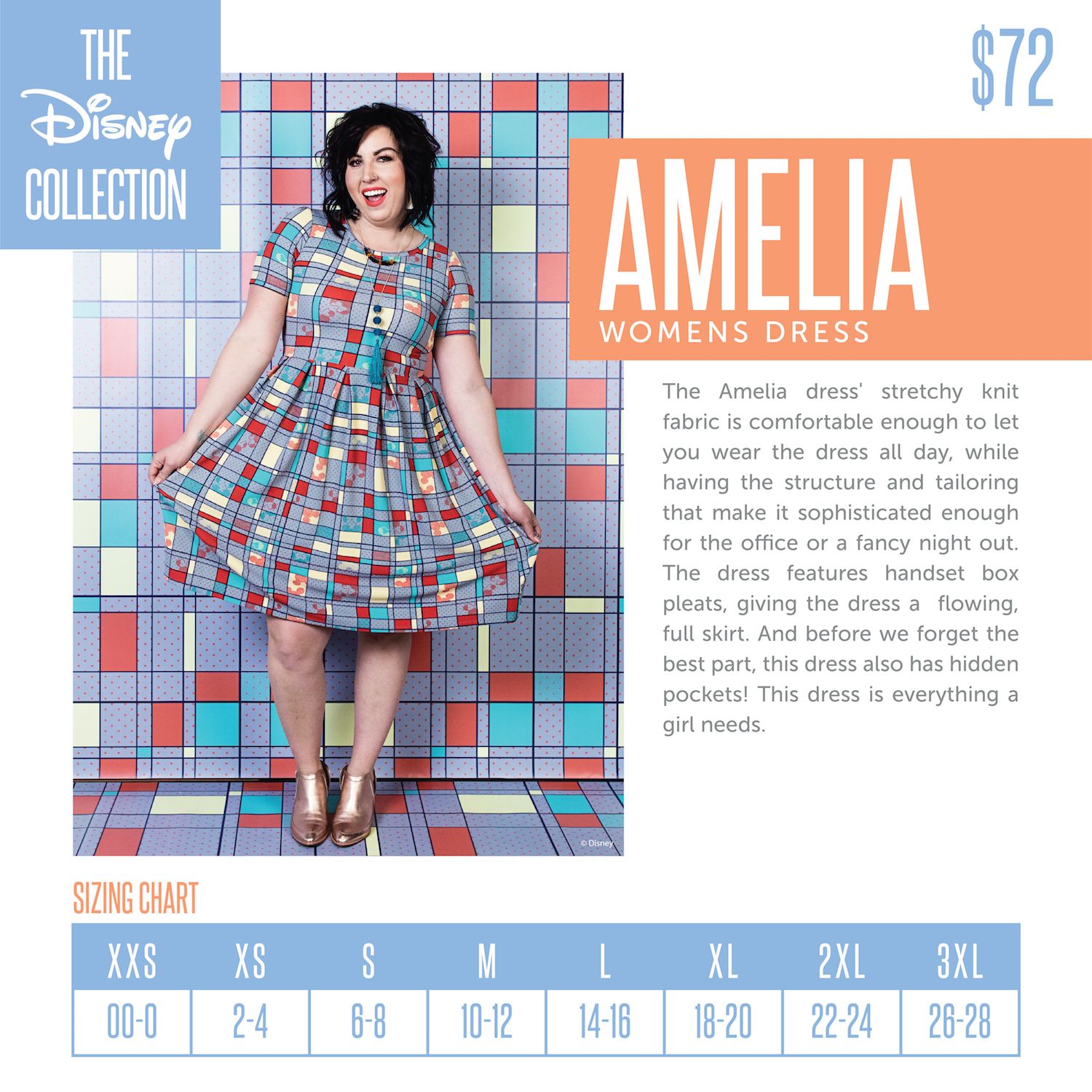 DISNEY AMEILA DRESS - SMALL