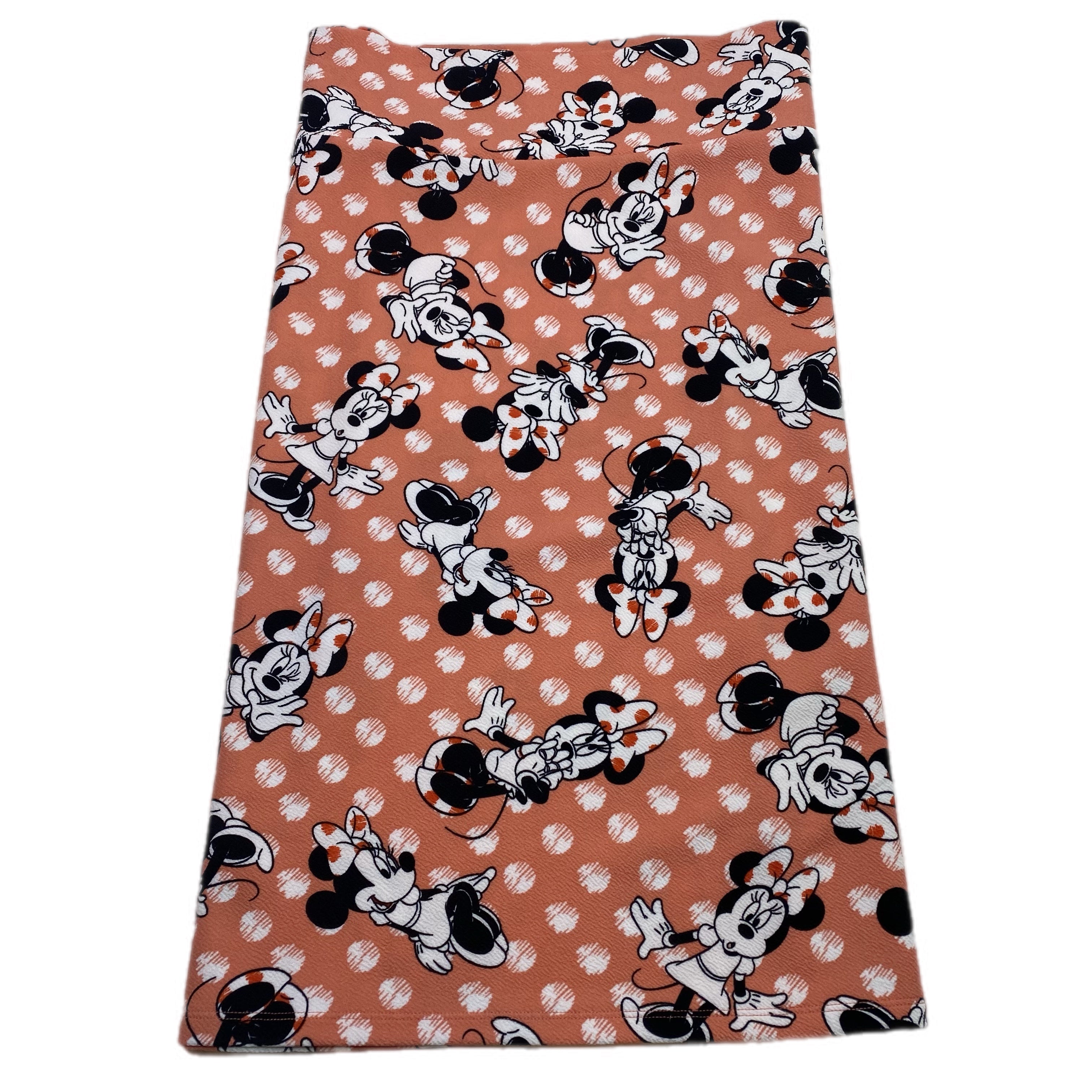 DISNEY CASSIE PENCIL SKIRT -  PINK/PEACH MINNIE MOUSE