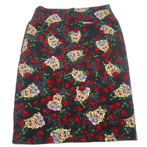 DISNEY CASSIE PENCIL SKIRT -  MISS PIGGY CHARCOAL